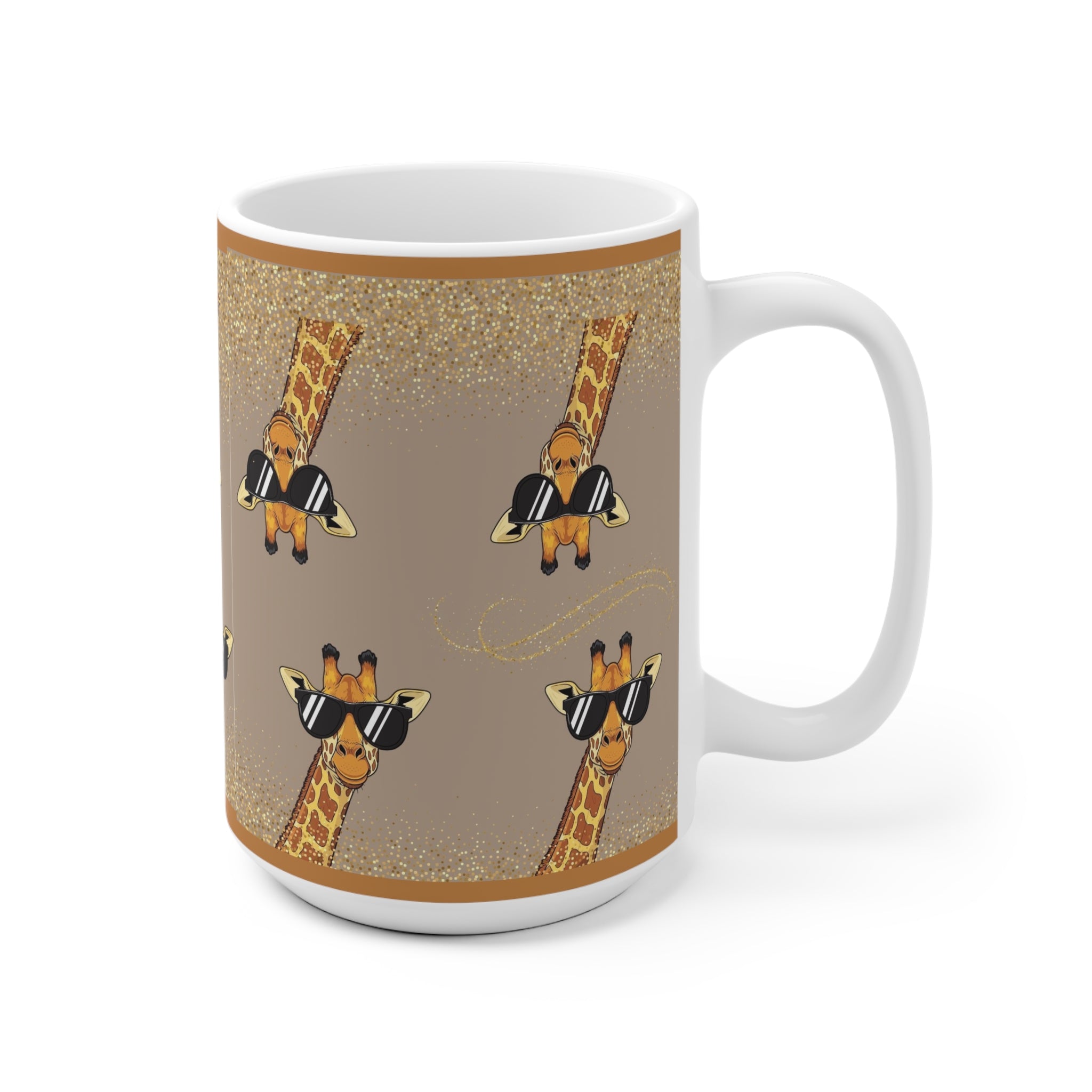 Cool Giraffe Sunglasses Ceramic Mug — Cute Animal Coffee Cup