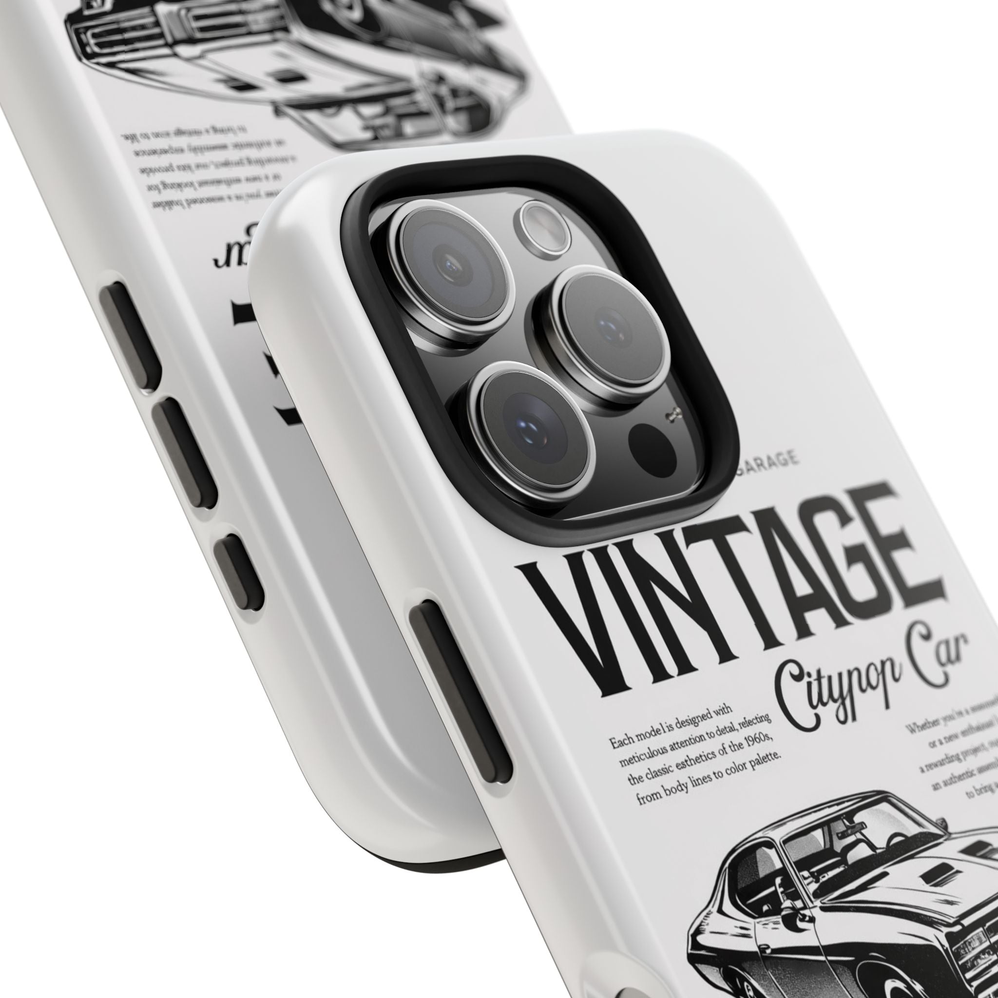 Vintage Muscle Car Tough Phone Case — Retro 'Vintage Cupnoq Car' Graphic