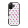 Pink Floral Bunny Clear Phone Case