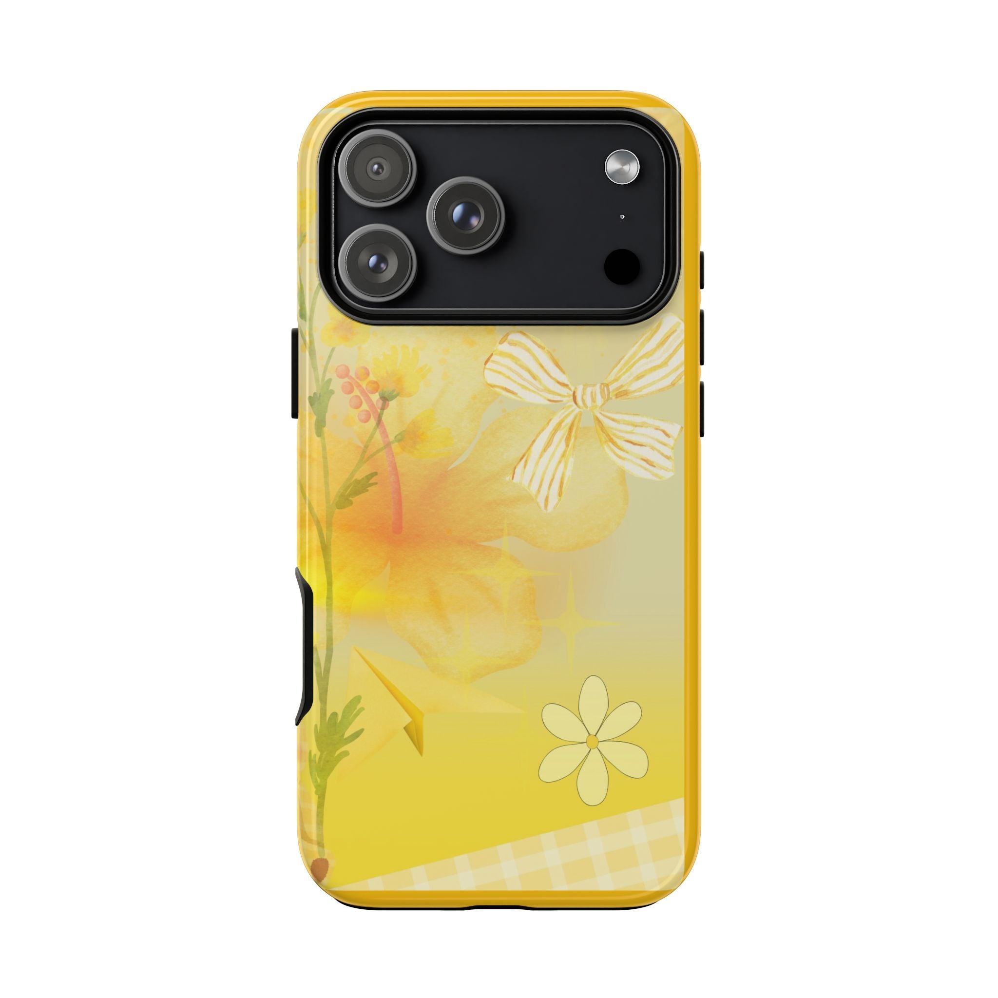 Yellow Floral Phone Case – Sunny Bow Garden iPhone Cover