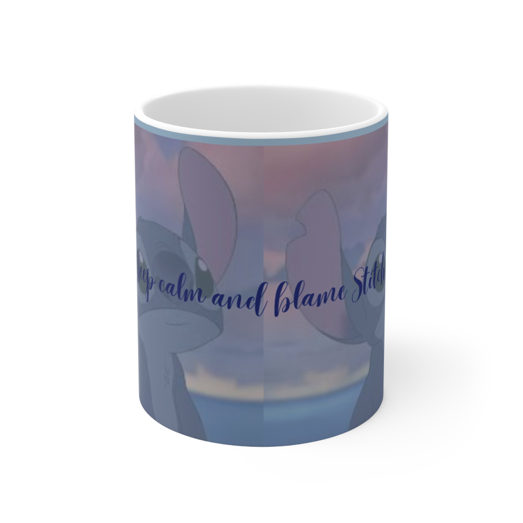 Stitch 'Keep Calm and Blame Stitch' Ceramic Coffee Mug – 11oz & 15oz