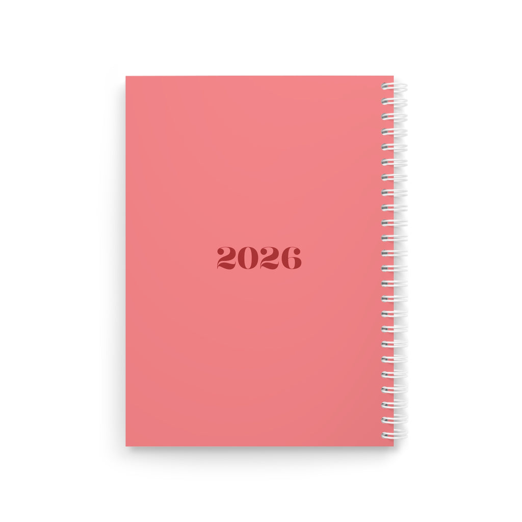 2026 Pink 'My Journal' Spiral Notebook – Floral Kissed Planner & Diary
