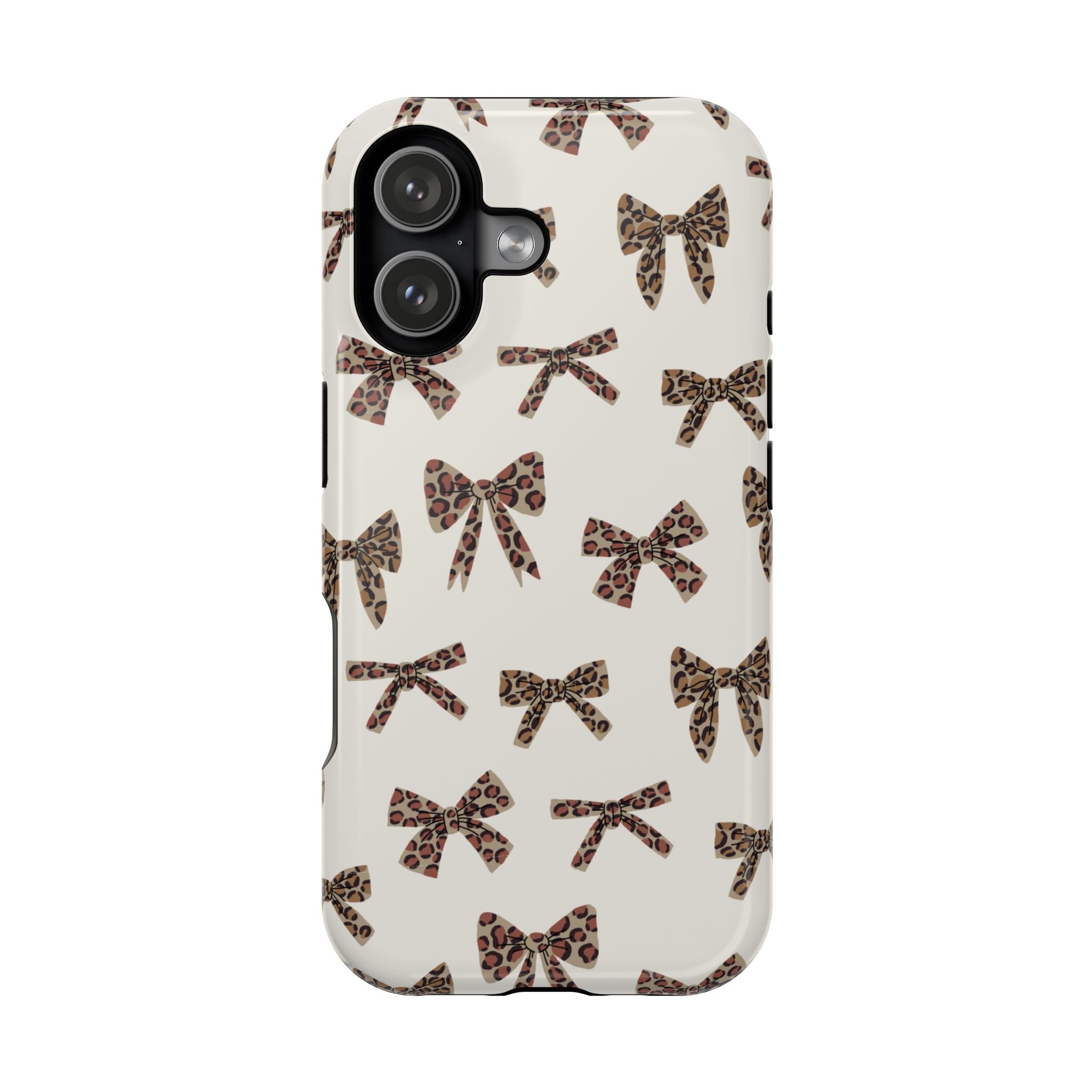 Leopard Bow Impact-Resistant Phone Case