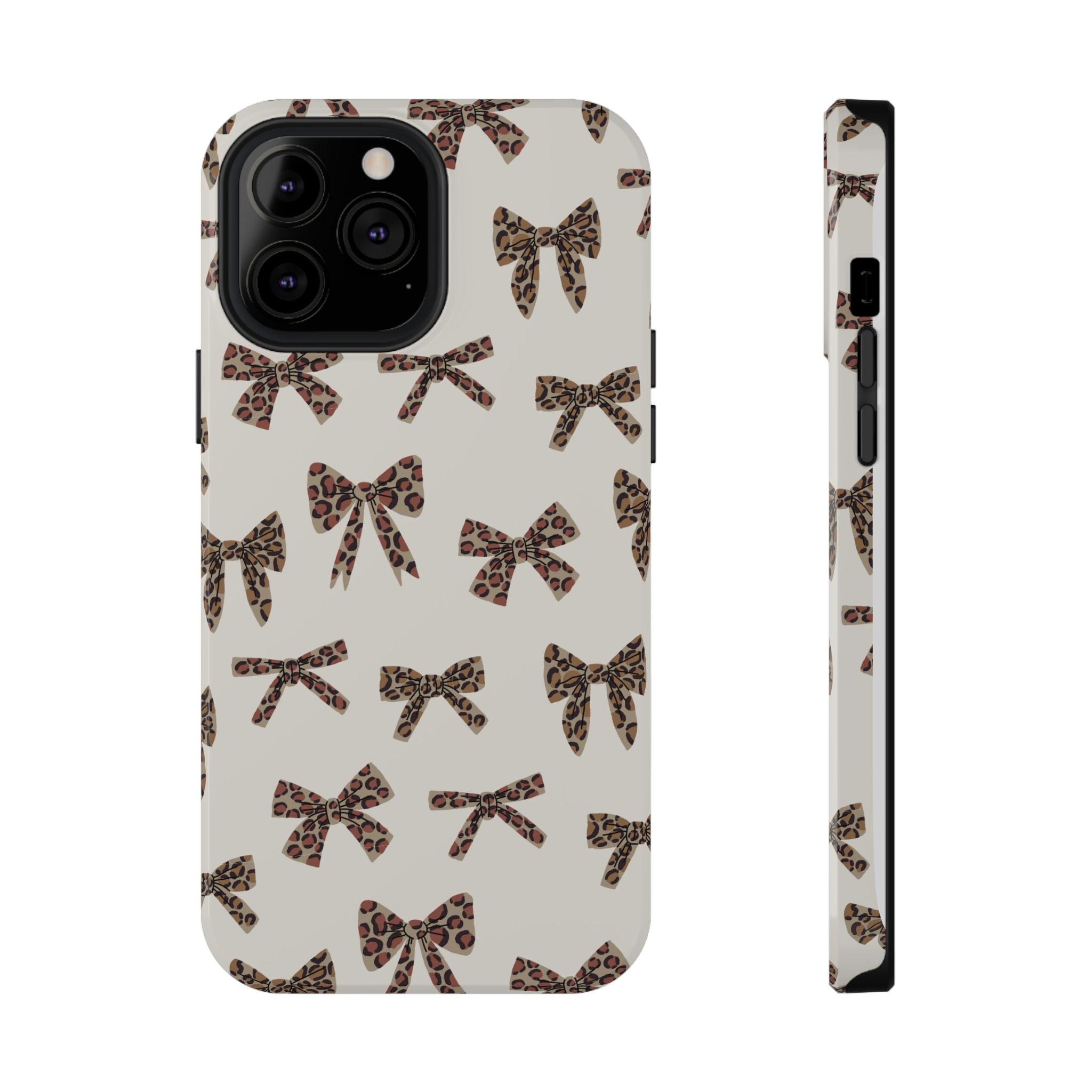Leopard Bow Impact-Resistant Phone Case