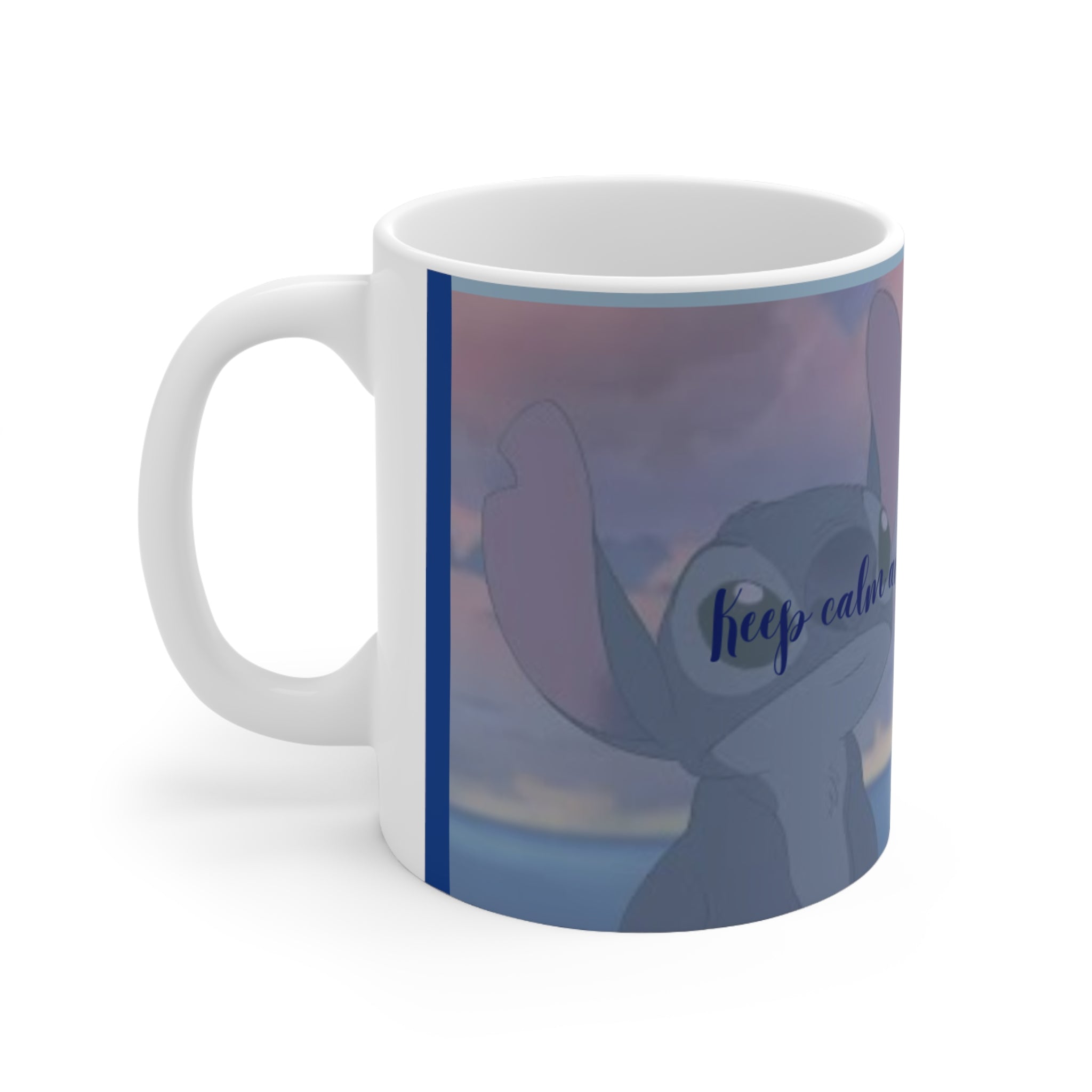 Stitch 'Keep Calm and Blame Stitch' Ceramic Coffee Mug – 11oz & 15oz