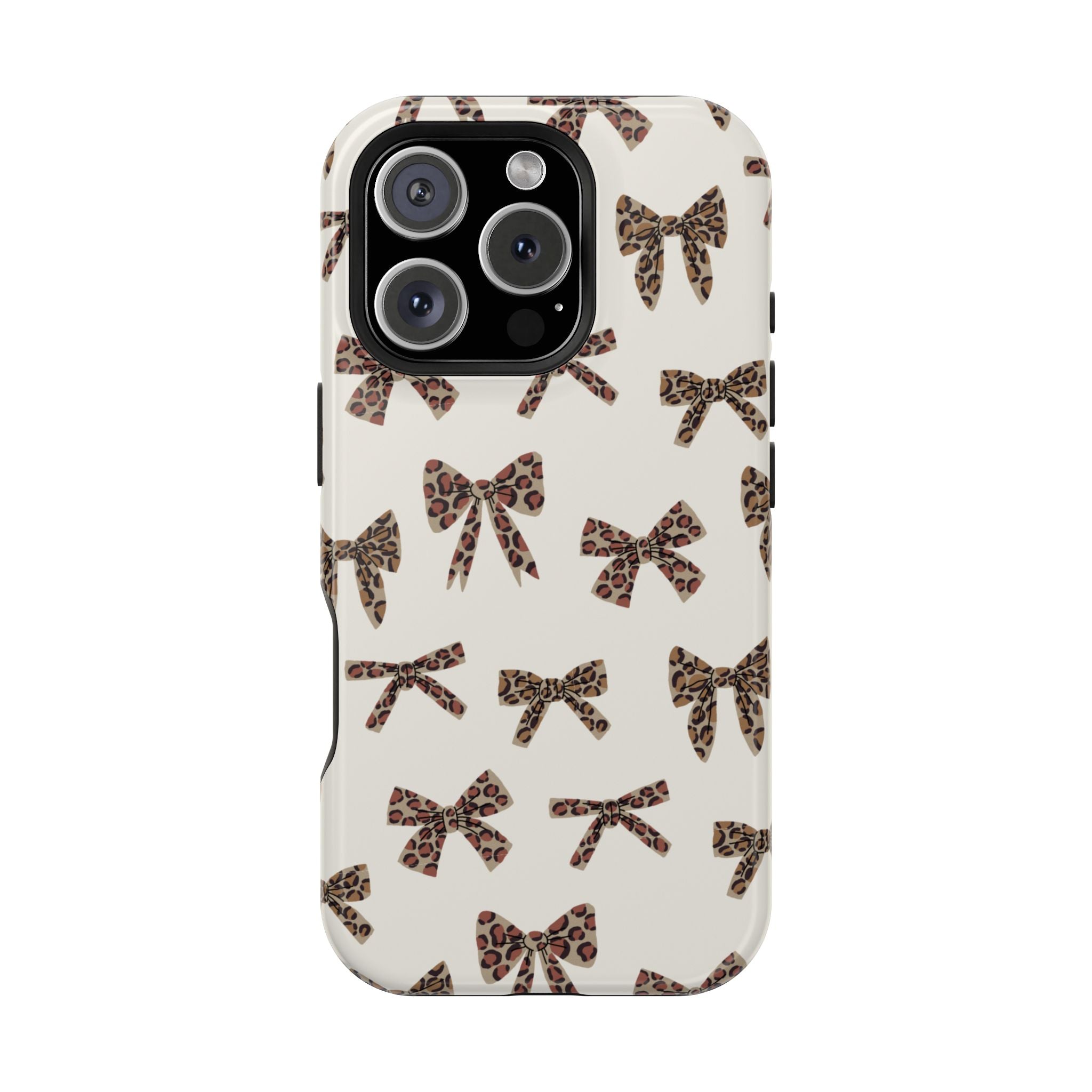 Leopard Bow Impact-Resistant Phone Case