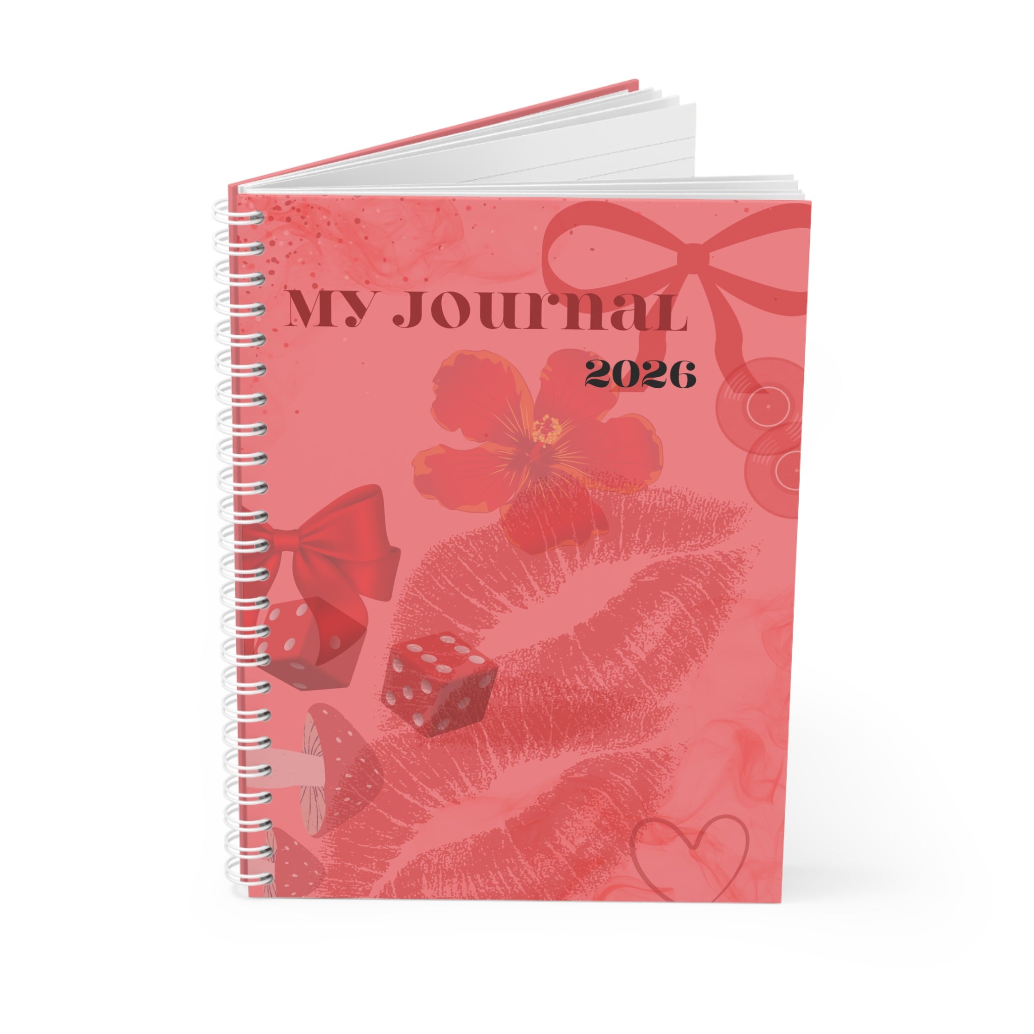 2026 Pink 'My Journal' Spiral Notebook – Floral Kissed Planner & Diary