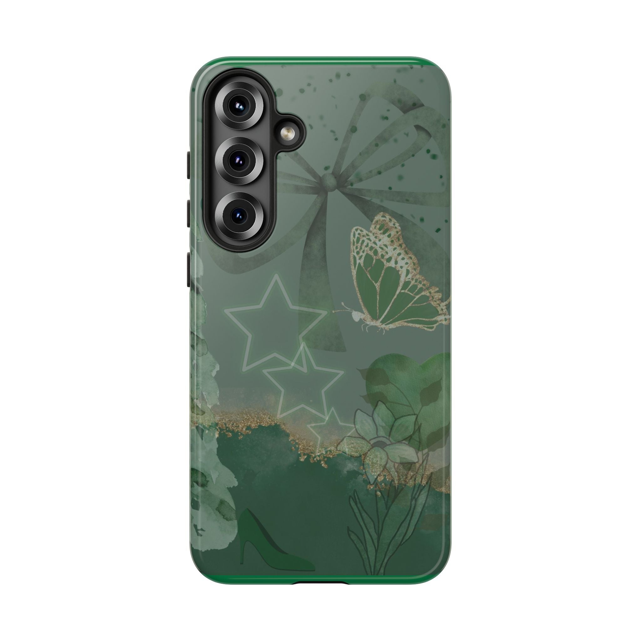 Green Butterfly Floral Phone Case