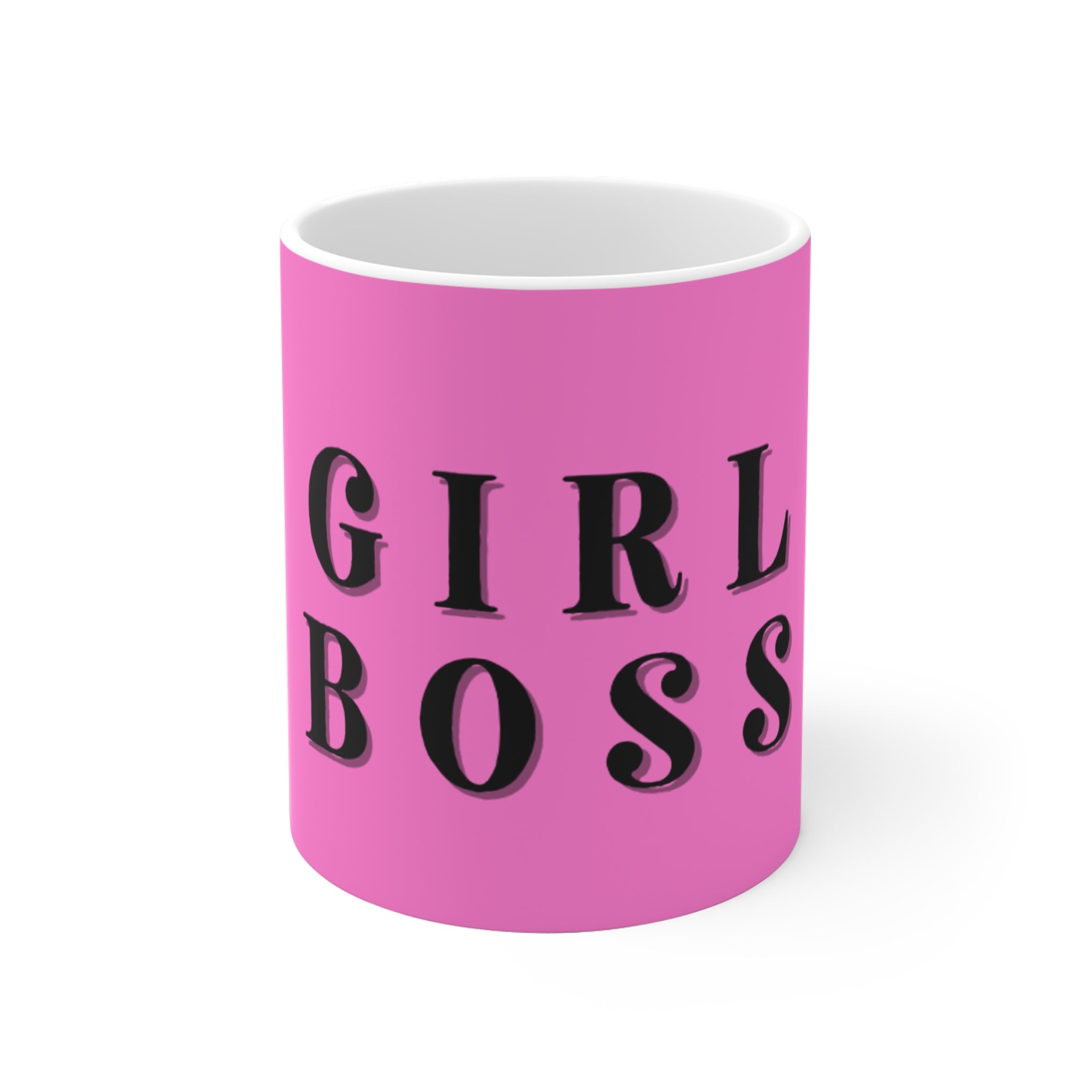 Girl Boss Pink Ceramic Mug — Empowerment Coffee Cup