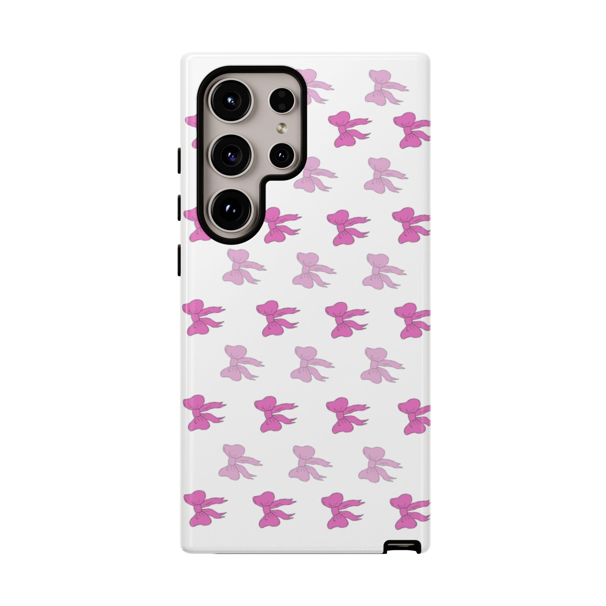 Pink Bear Pattern Phone Case — Cute Protective Tough Case
