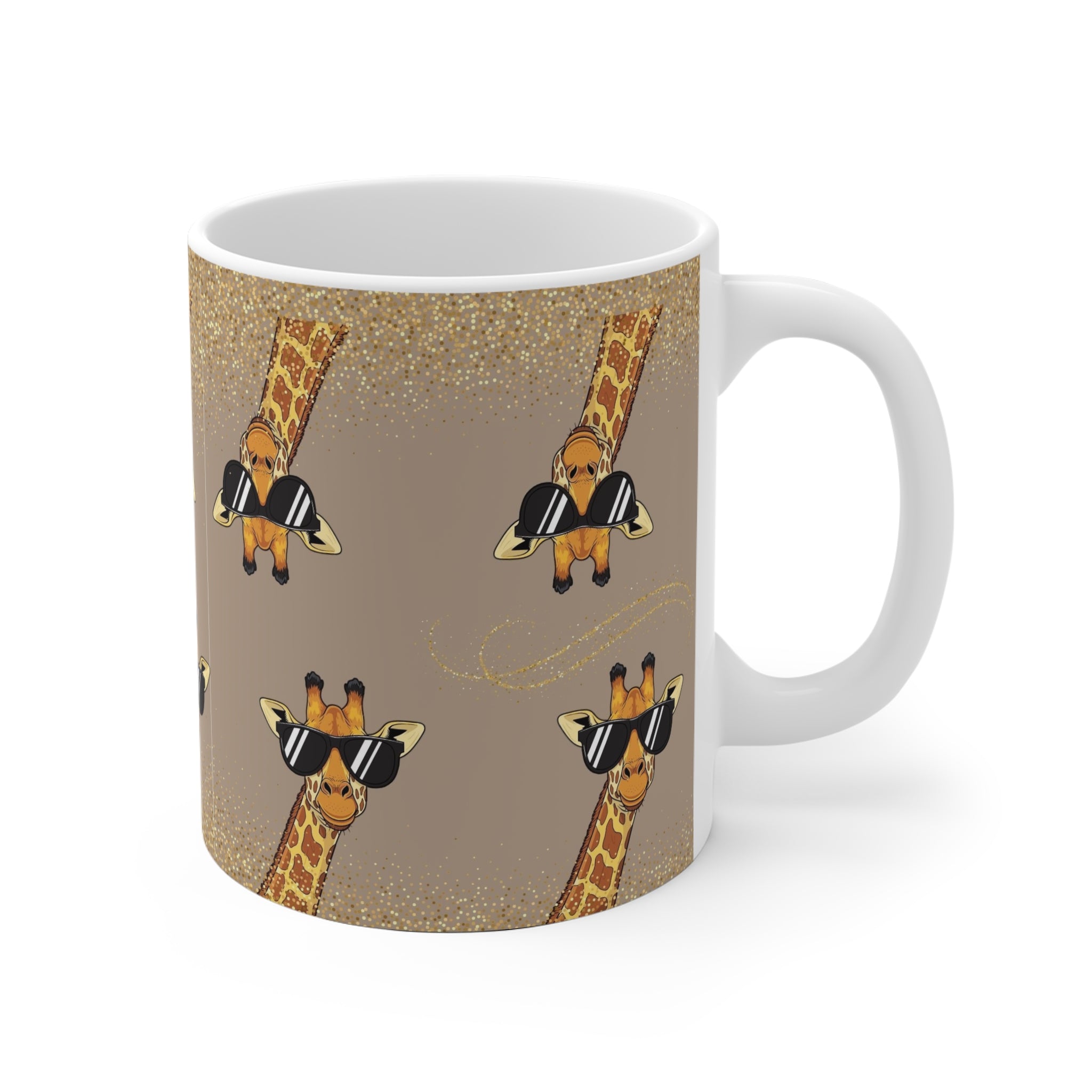 Cool Giraffe Sunglasses Ceramic Mug — Cute Animal Coffee Cup