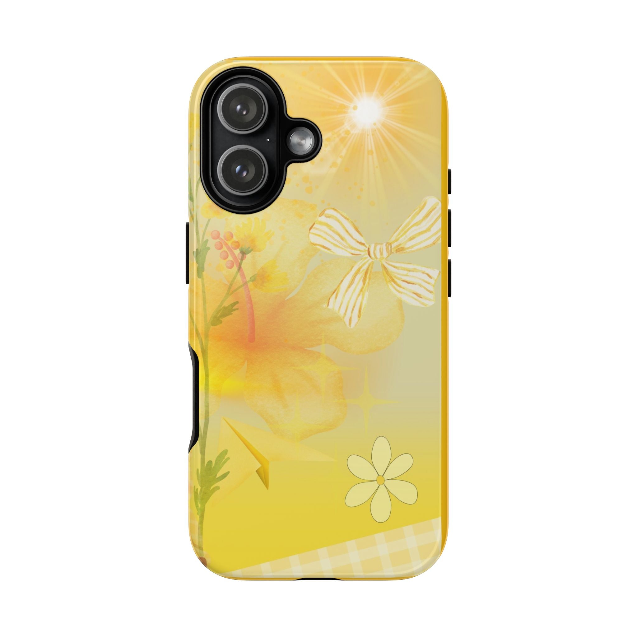 Yellow Floral Phone Case – Sunny Bow Garden iPhone Cover