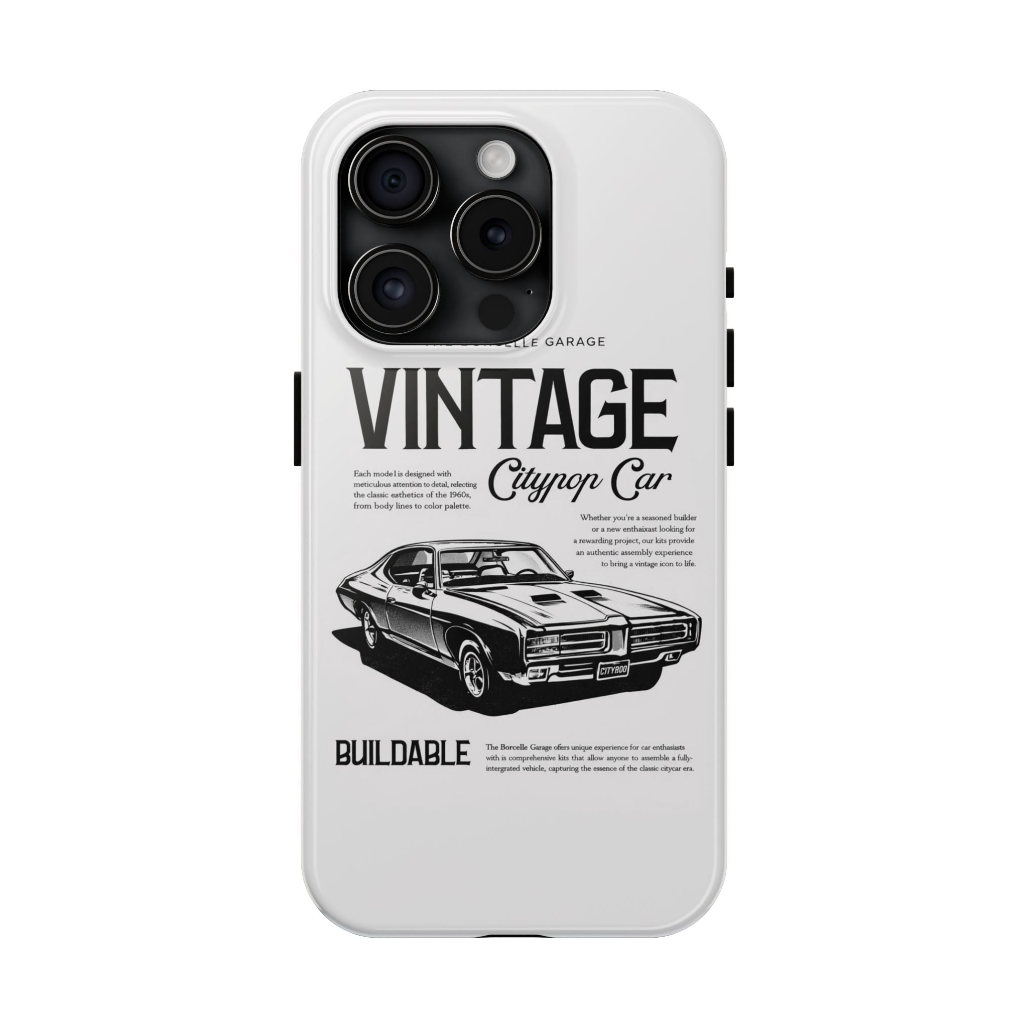Vintage Muscle Car Tough Phone Case — Retro 'Vintage Cupnoq Car' Graphic