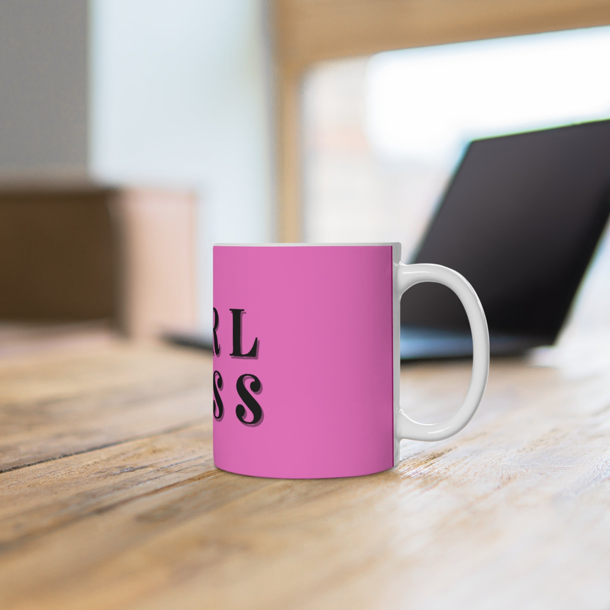 Girl Boss Pink Ceramic Mug — Empowerment Coffee Cup