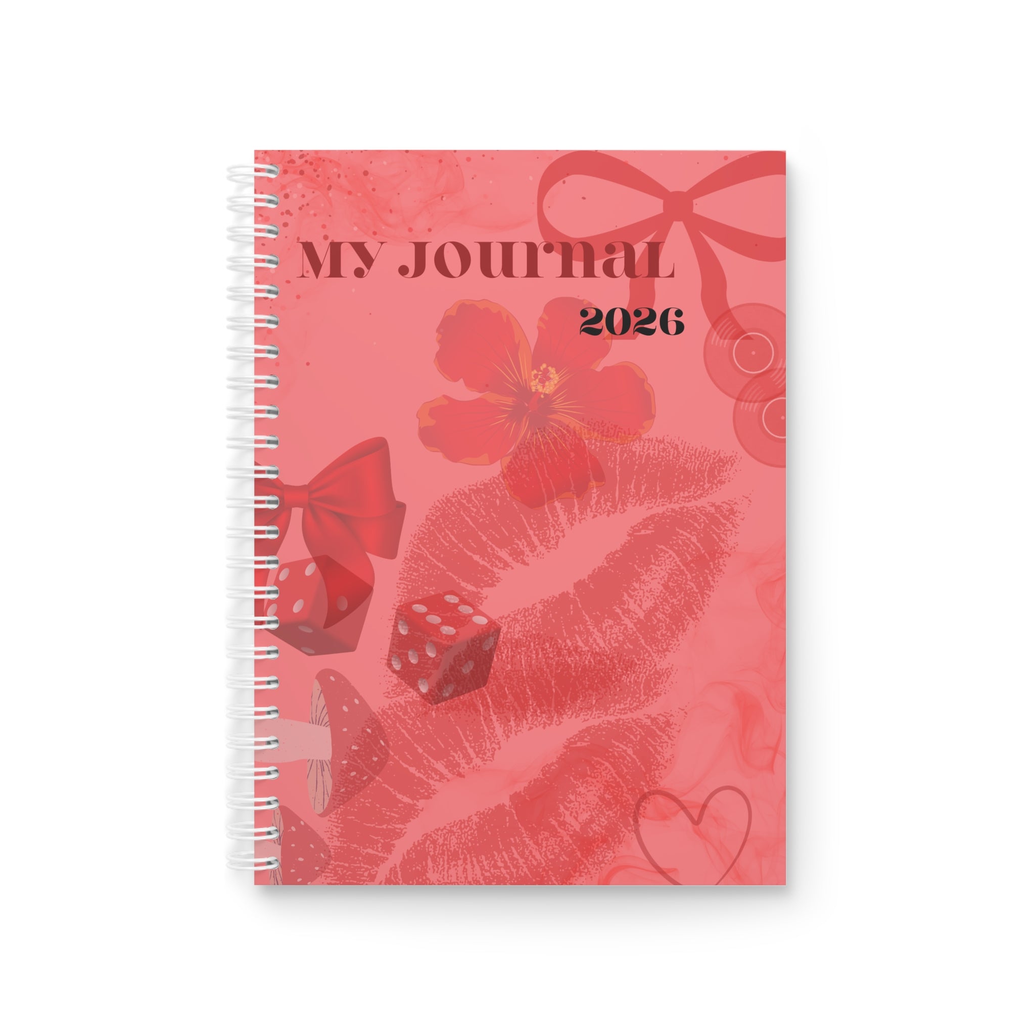 2026 Pink 'My Journal' Spiral Notebook – Floral Kissed Planner & Diary