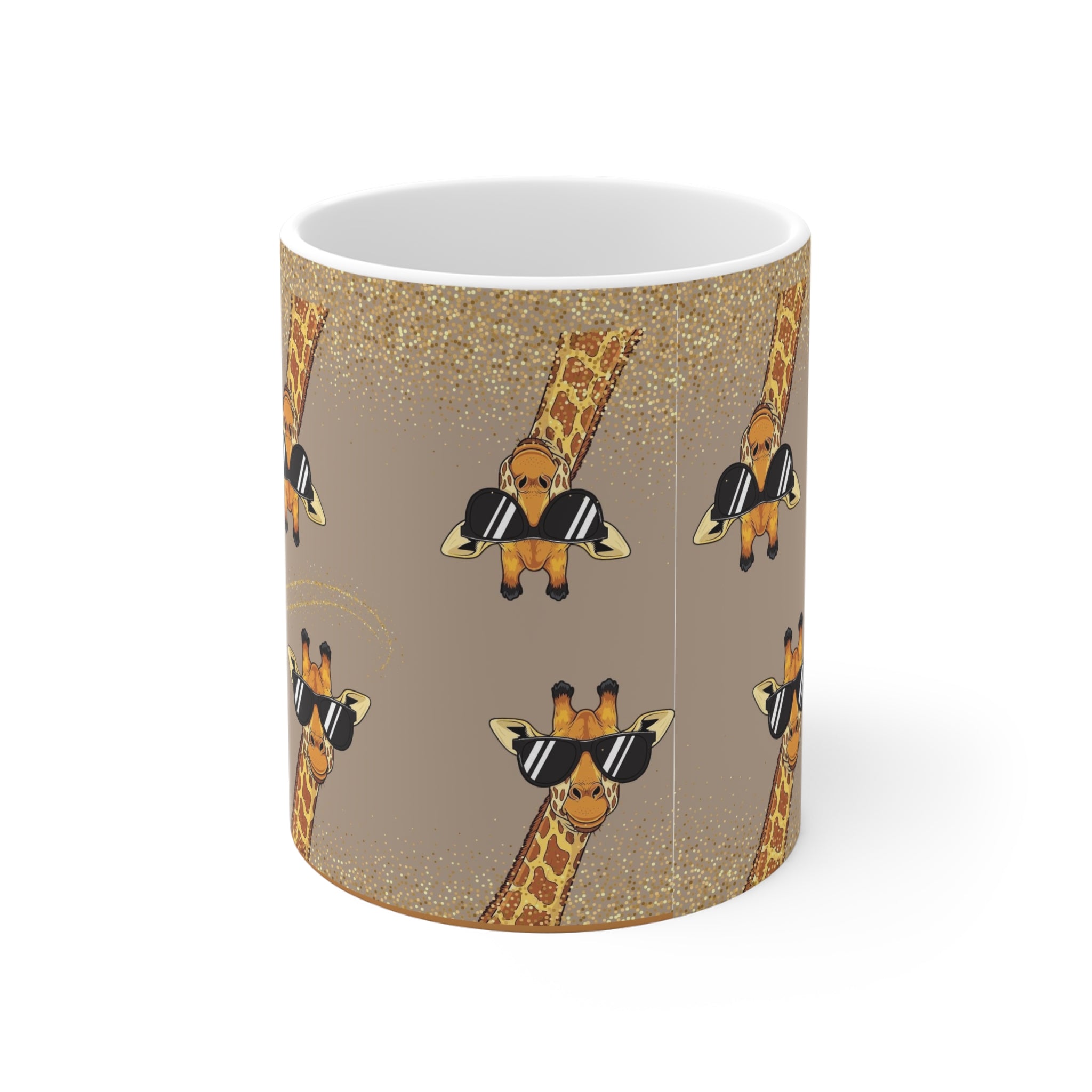 Cool Giraffe Sunglasses Ceramic Mug — Cute Animal Coffee Cup